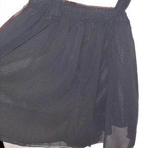 Skirts - Black skirt with attached suspender feature size S Skirts - Black skirt with attached suspender feature size S